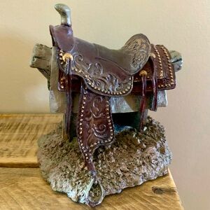 Horse saddle decor